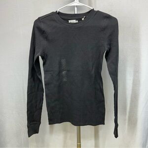Alpine Design Women's Midnight Black Long Sleeve Waffle Tee small